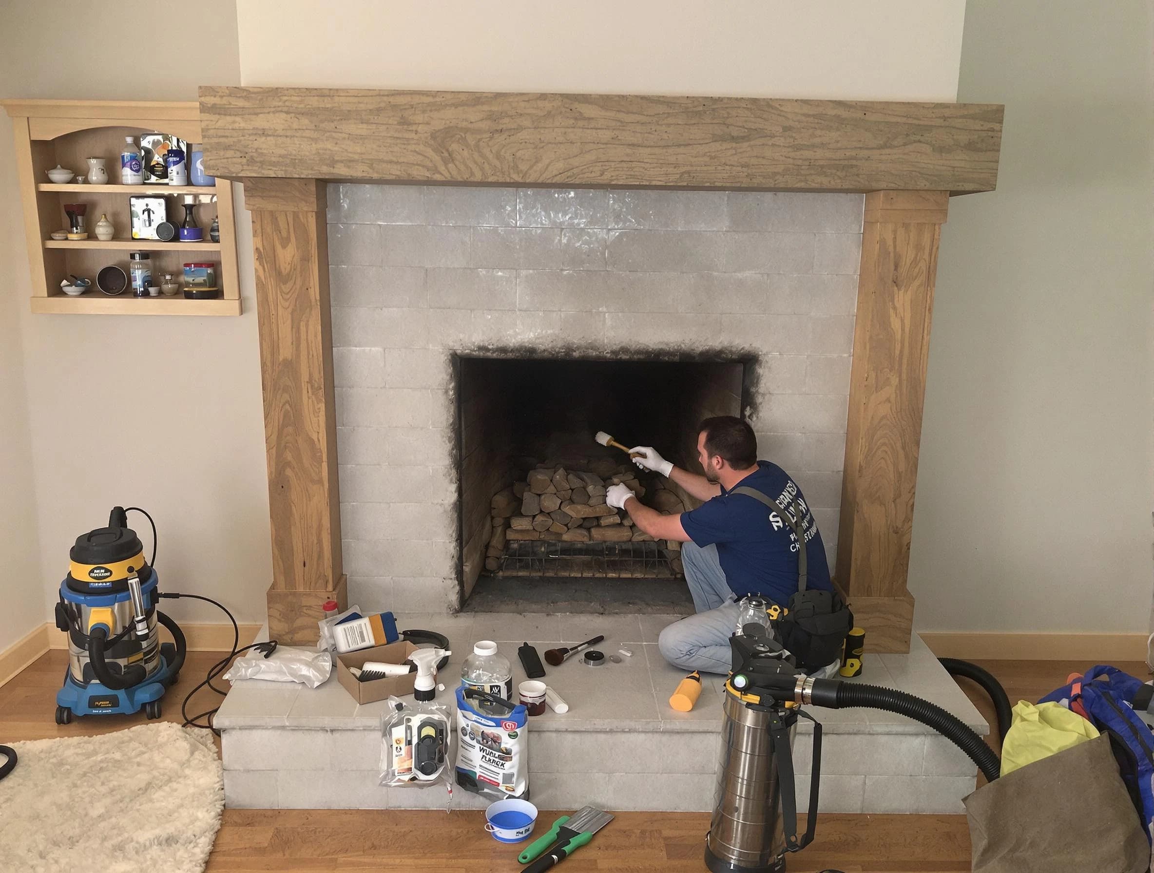 Detailed creosote removal process by Peralta Chimney Sweep in Peralta, NM