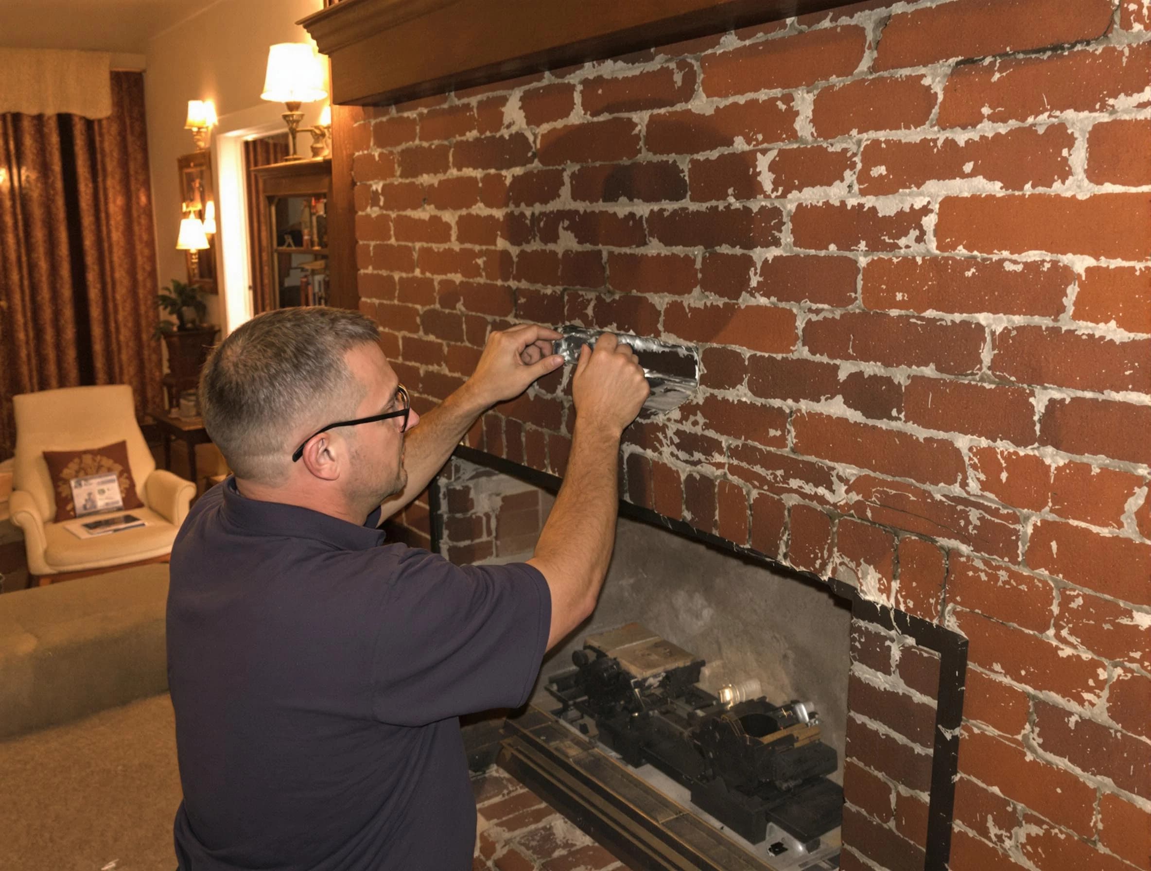 Peralta Chimney Sweep expert fixing a fireplace in Peralta, NM