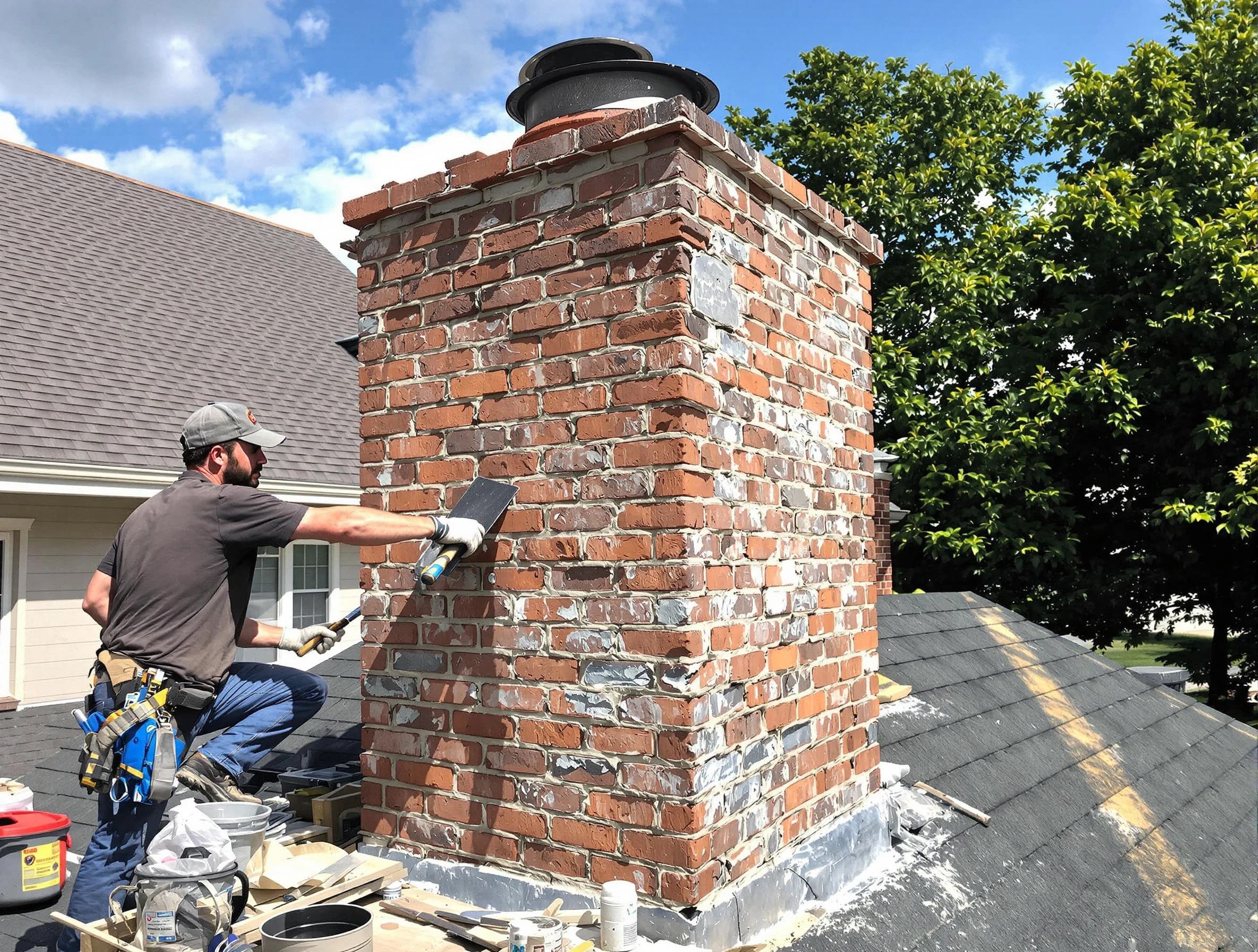 Completed chimney rebuild by Peralta Chimney Sweep in Peralta, NM