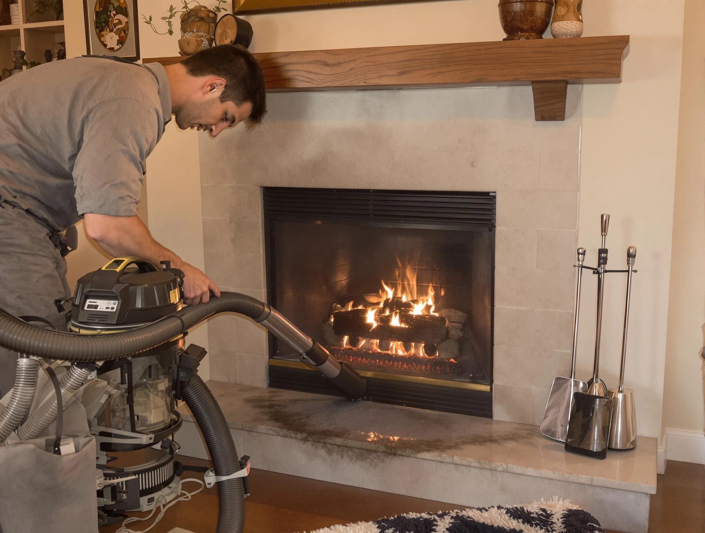 Routine fireplace upkeep by Peralta Chimney Sweep in Peralta, NM