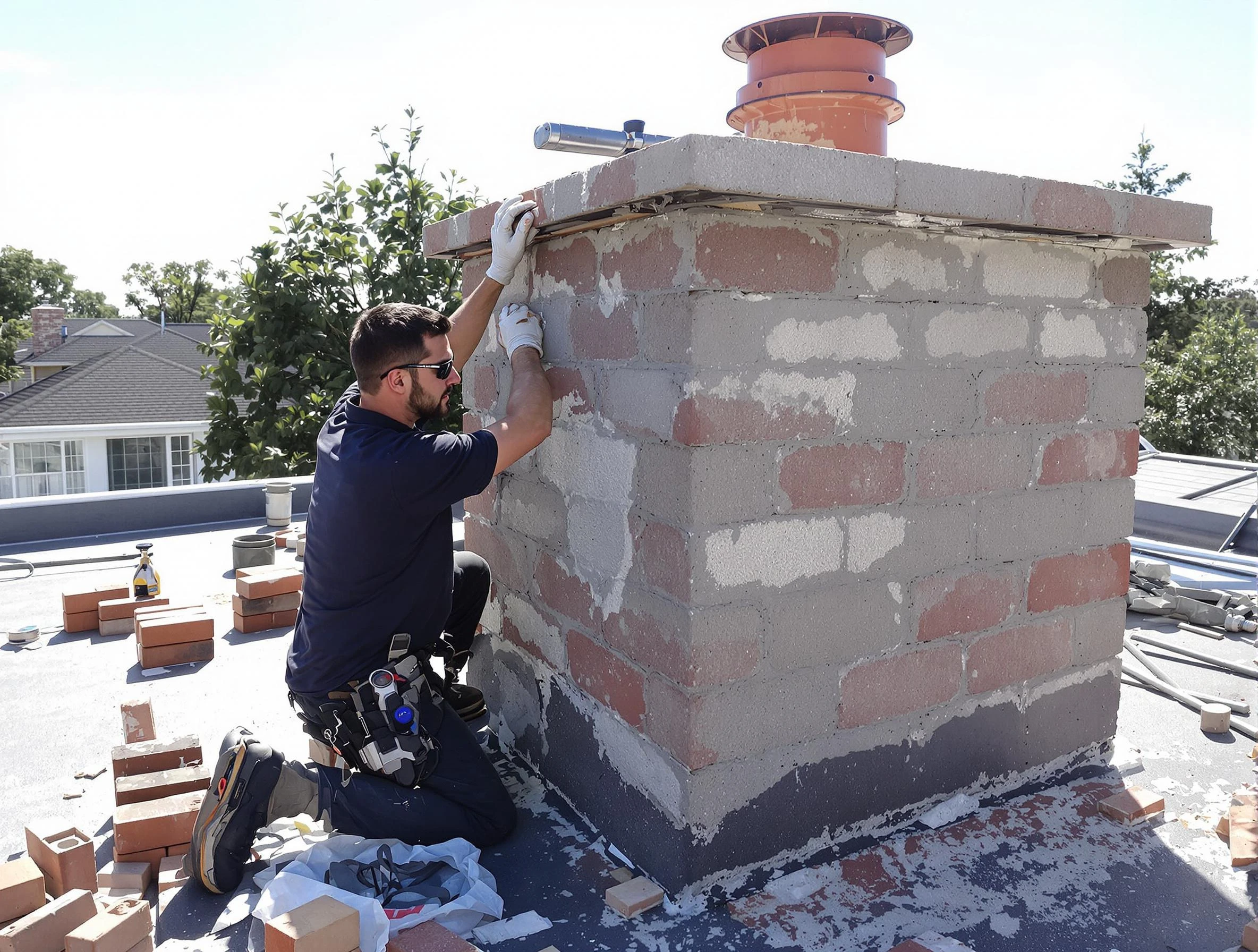Advanced chimney repair process by Peralta Chimney Sweep in Peralta, NM