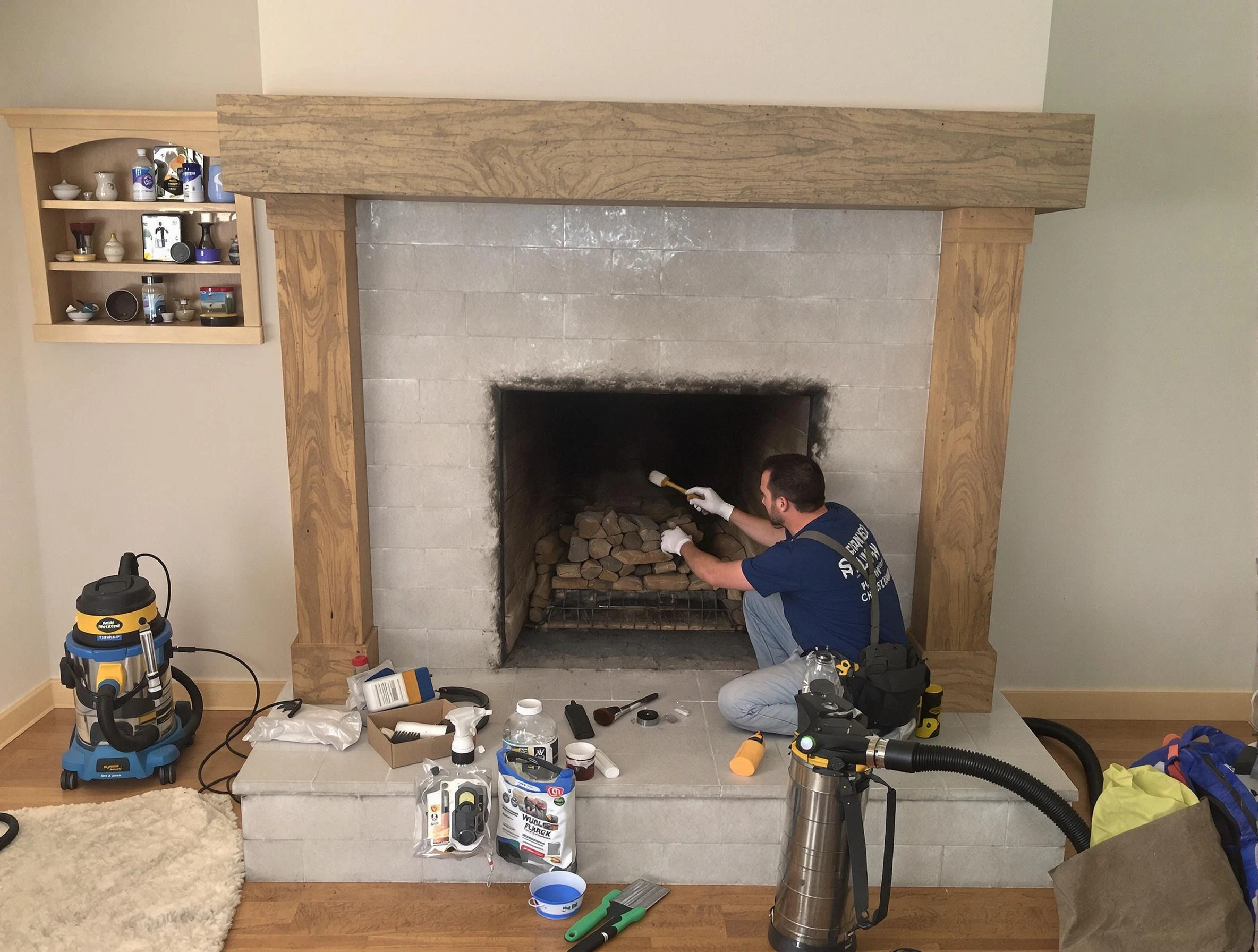 Detailed creosote removal process by Peralta Chimney Sweep in Peralta, NM