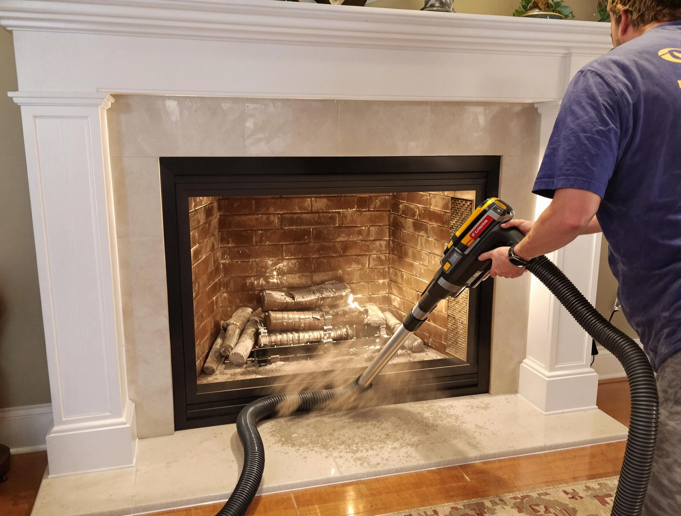 Fireplace cleaning performed by Peralta Chimney Sweep in Peralta, NM
