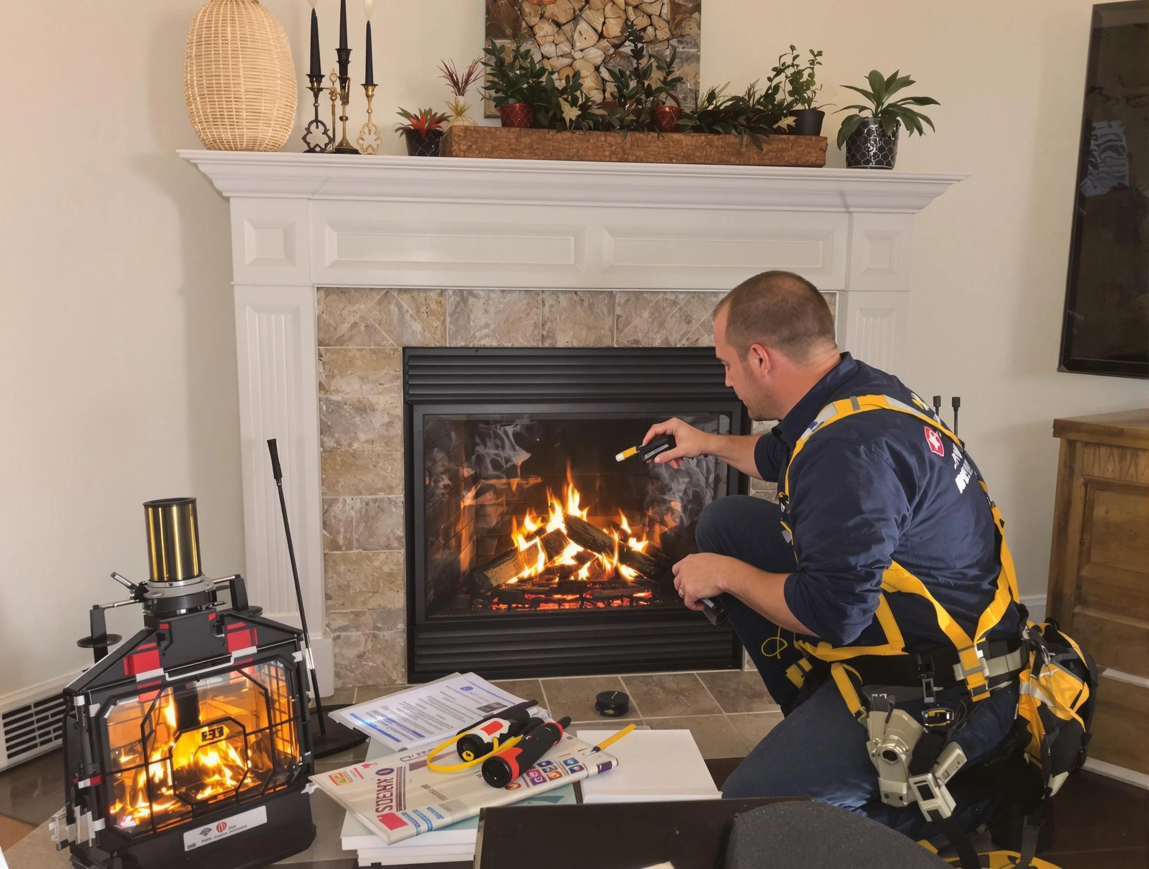 Safety-focused fireplace inspection by Peralta Chimney Sweep in Peralta, NM